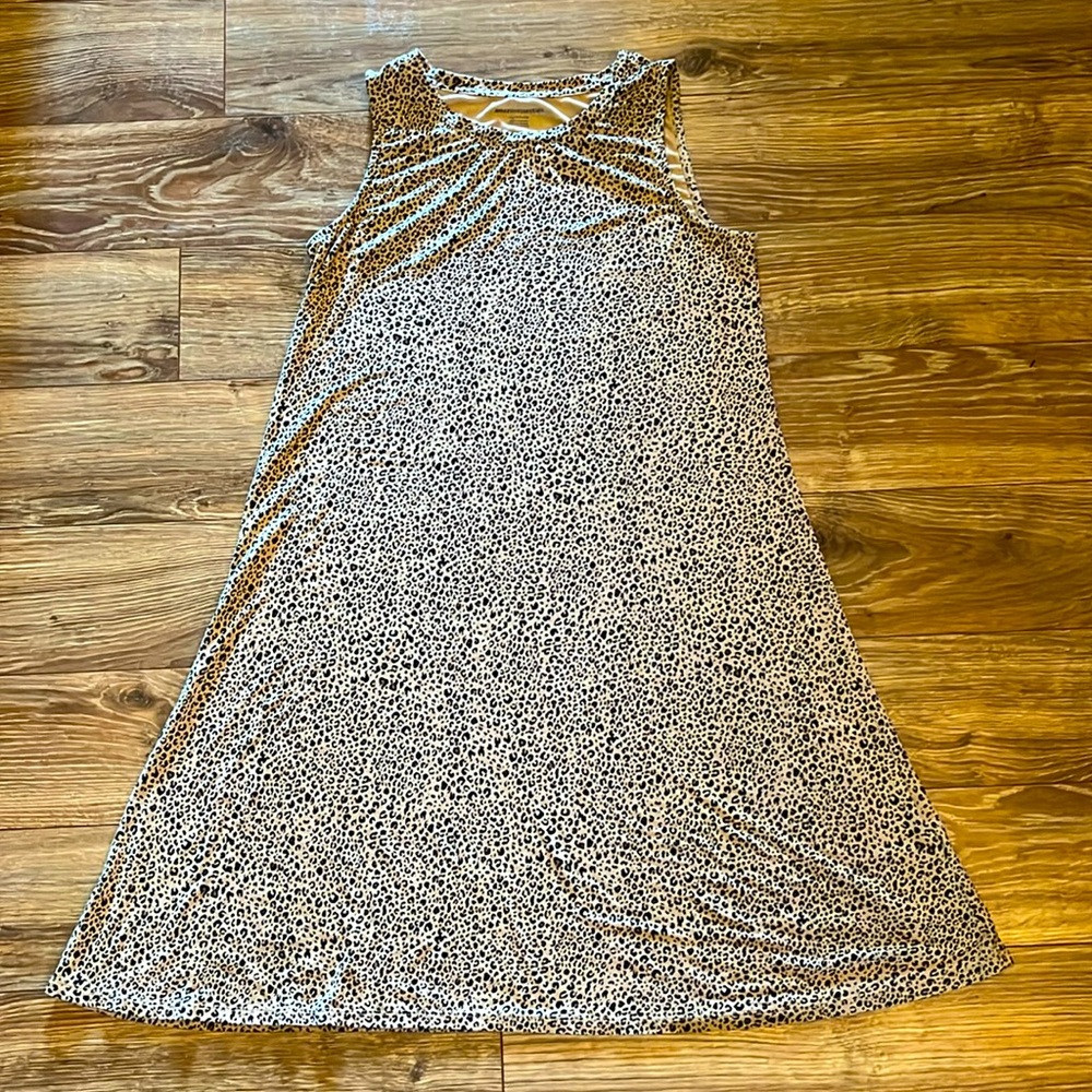 Leopard Tank Dress Womens XS